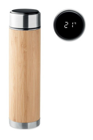 PANAY Eco-Friendly Stainless Steel Bamboo Thermos 480ml - GiftRetail MO6327