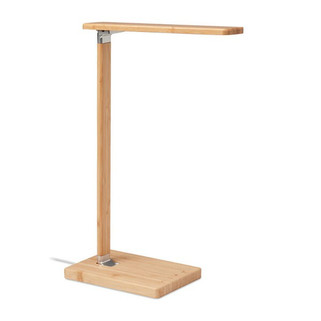 NEAT LIGHT Eco-Friendly Bamboo Desk Lamp with Wireless Charger - GiftRetail MO6346