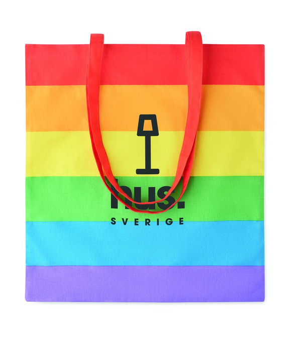 GiftRetail MO6353 - BOREALIS Eco-Friendly Rainbow Cotton Tote Bag 200 gr/m²