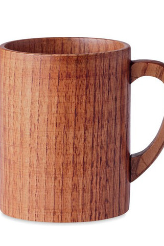 Handcrafted Oak Wooden Mug - 280ml Capacity - GiftRetail MO6363