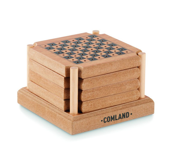 GiftRetail MO6382 - COASTGAME Jeu de sous-verre 4 pièces