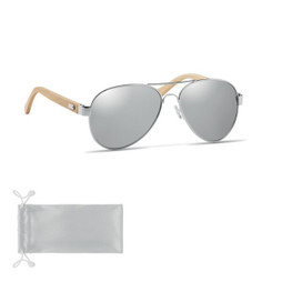 GiftRetail MO6450 - HONIARA Eco-Friendly Bamboo Sunglasses with UV Protection