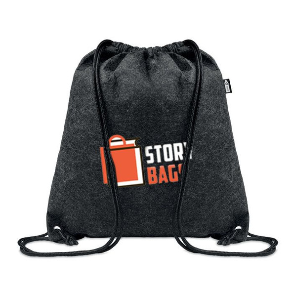 GiftRetail MO6463 - INDICO RPET Eco-Friendly RPET Felt Drawstring Backpack