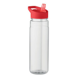 GiftRetail MO6467 - ALABAMA RPET Eco-Friendly 650ml RPET Bottle with Flip Lid and Straw