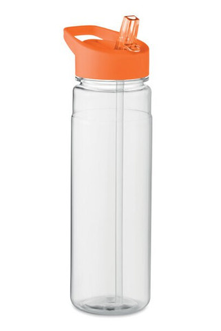 ALABAMA RPET Eco-Friendly 650ml RPET Bottle with Flip Lid and Straw - GiftRetail MO6467