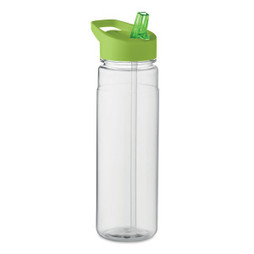 GiftRetail MO6467 - ALABAMA RPET Eco-Friendly 650ml RPET Bottle with Flip Lid and Straw