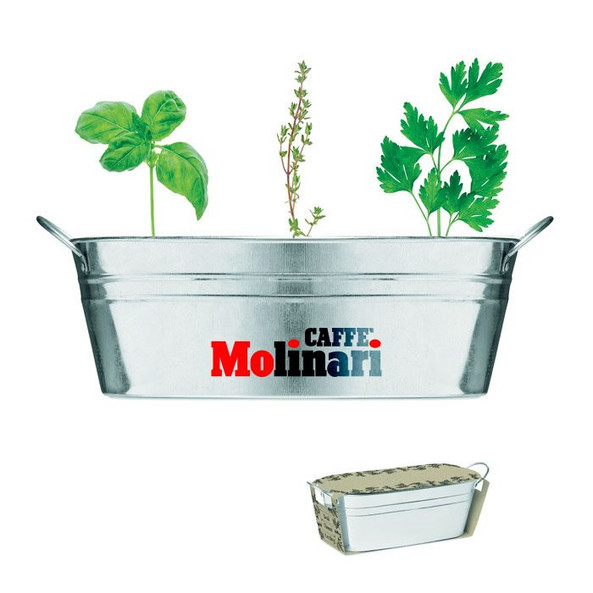 GiftRetail MO6497 - MIX SEEDS Zink-Pflanzkübel