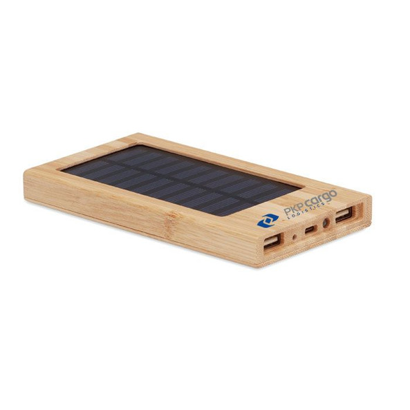 GiftRetail MO6509 - ARENA SOLAR Bambu varavirtalähde