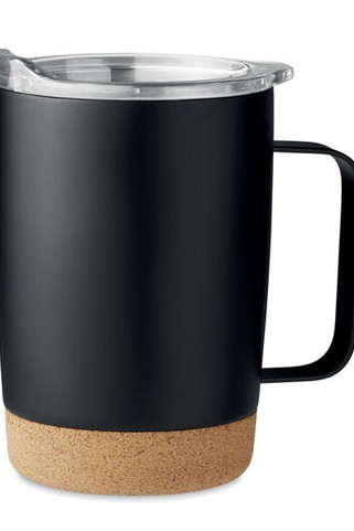 RUBY Premium Stainless Steel Tumbler with Cork Base 300ml - GiftRetail MO6533