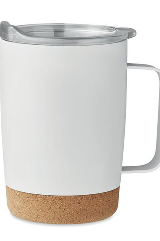 RUBY Premium Stainless Steel Tumbler with Cork Base 300ml - GiftRetail MO6533