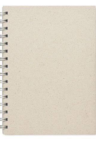GRASS BOOK Eco-Friendly A5 Grass Paper Notebook with Lined Pages - GiftRetail MO6541