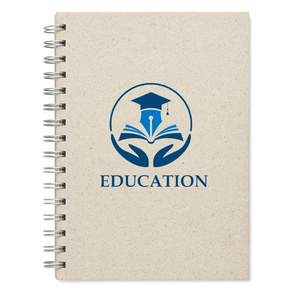 GiftRetail MO6541 - GRASS BOOK Eco-Friendly A5 Grass Paper Notebook with Lined Pages