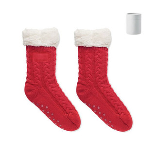 CANICHIE Cozy Cable Knit Slipper Socks with Sherpa Lining - GiftRetail MO6573