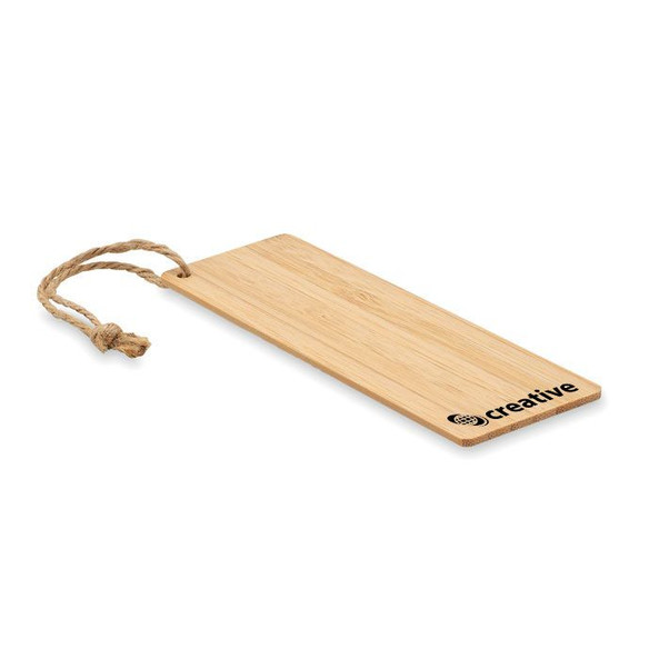 GiftRetail MO6593 - KUMAKU Eco-Friendly Bamboo Bookmark with Jute Cord
