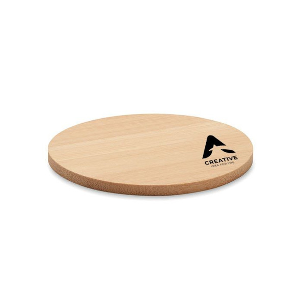 GiftRetail MO6602 - BAYIN Eco-Friendly Round Bamboo Drink Coaster Set