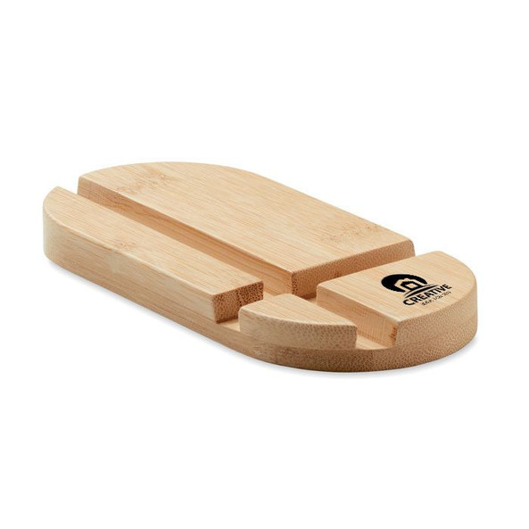 GiftRetail MO6603 - ROBIN Eco-Friendly Bamboo Stand for Tablets and Smartphones