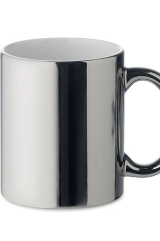 HOLLY Elegant Metallic Finish Ceramic Mug 300 ml - GiftRetail MO6607