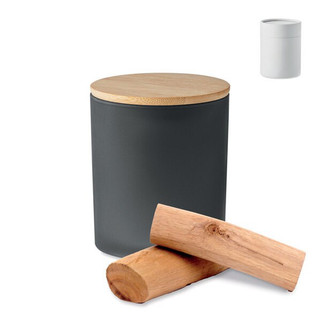 KEOPS SMALL Eco-Friendly Bamboo Lid Scented Candle 120g - GiftRetail MO6612