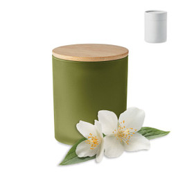 GiftRetail MO6612 - KEOPS SMALL Eco-Friendly Bamboo Lid Scented Candle 120g