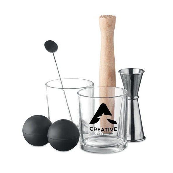 GiftRetail MO6620 - NIGHT Elegantes 7-teiliges Cocktail-Set für Genießer