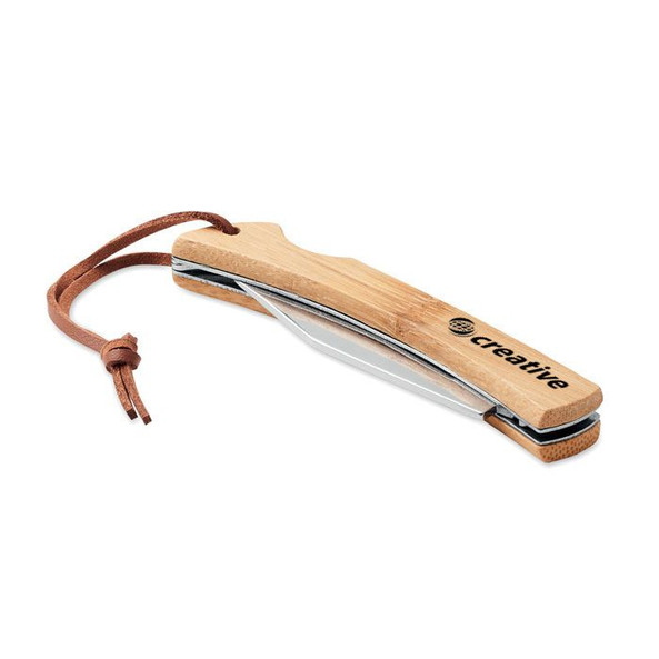GiftRetail MO6623 - MANSAN Couteau pliable en bambou