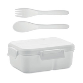 GiftRetail MO6646 - MAKAN Two-Tier Lunch Box with Cutlery and Handle-1000ml