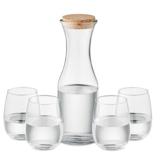 PICCADILLY Eco-Friendly Recycled Glass Carafe and Glasses Set - GiftRetail MO6656