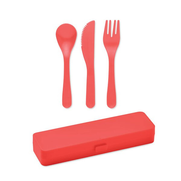 RIGATA Eco-Friendly Portable Reusable Cutlery Set with Case - GiftRetail MO6661