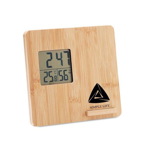 GiftRetail MO6665 - FERREL Eco-Friendly Bamboo Wireless Charging Station