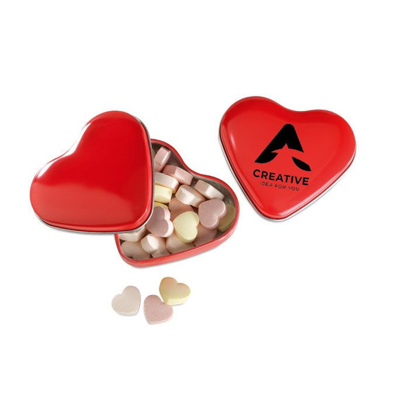 GiftRetail MO7234 - LOVEMINT Sweetheart Tin Box with Heart Candies