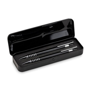 ALUCOLOR Elegant Aluminium Ballpoint Pen Set with Case - GiftRetail MO7323