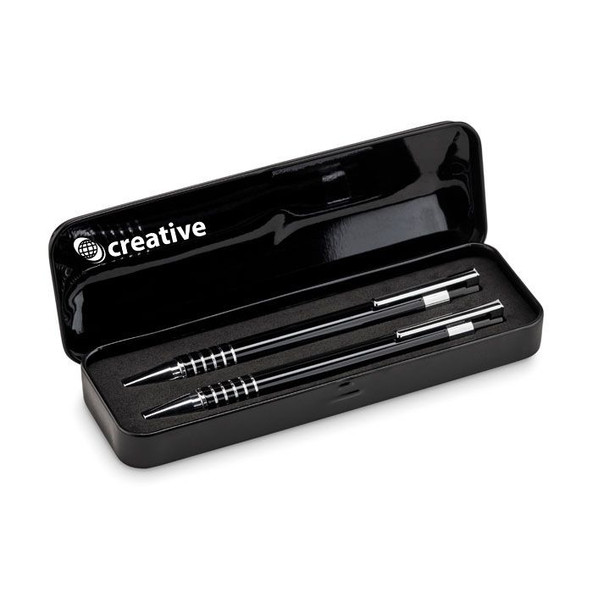 GiftRetail MO7323 - ALUCOLOR Elegant Aluminium Ballpoint Pen Set with Case