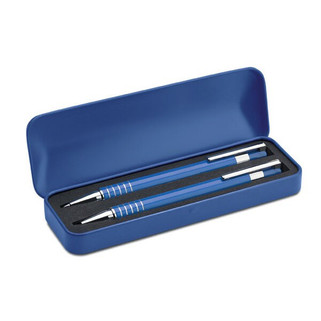 ALUCOLOR Elegant Aluminium Ballpoint Pen Set with Case - GiftRetail MO7323