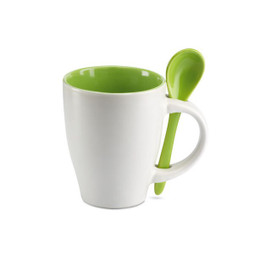 GiftRetail MO7344 - DUAL Mok met bijpassende lepel