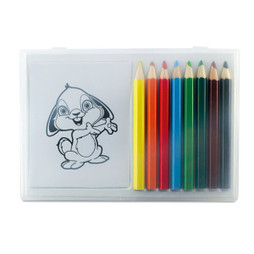 GiftRetail MO7389 - RECREATION Set crayons de couleur en bois