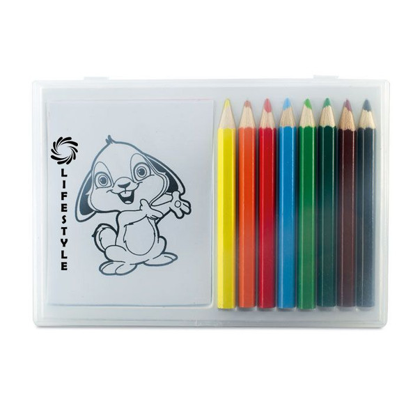 GiftRetail MO7389 - RECREATION Set crayons de couleur en bois