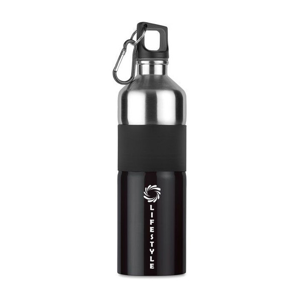 GiftRetail MO7490 - TENERE 750 ml Stainless Steel Bottle with Carabiner Hook