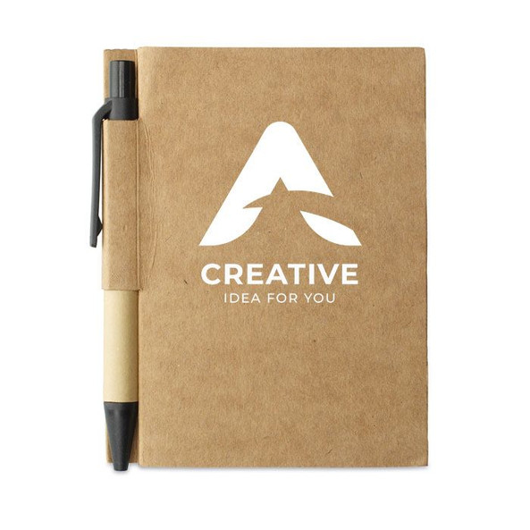 GiftRetail MO7626 - CARTOPAD Eco-Friendly Recycled Notebook with Pen Set