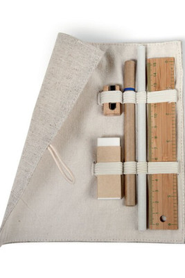 ECOSET Eco-Friendly Stationery Set with Cotton Pouch - GiftRetail MO7755