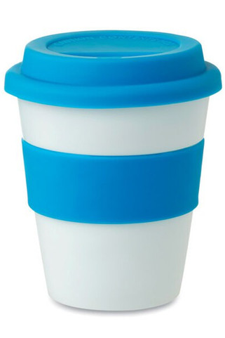 ASTORIA PP ASTORIA 350ml White Tumbler with Silicone Lid - GiftRetail MO8078