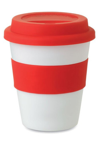 ASTORIA PP ASTORIA 350ml White Tumbler with Silicone Lid - GiftRetail MO8078