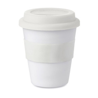 ASTORIA PP ASTORIA 350ml White Tumbler with Silicone Lid - GiftRetail MO8078
