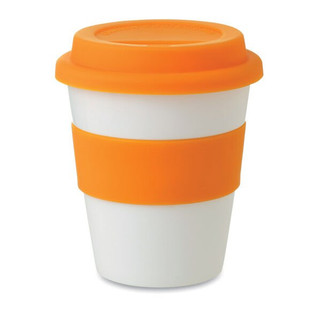 ASTORIA PP ASTORIA 350ml White Tumbler with Silicone Lid - GiftRetail MO8078