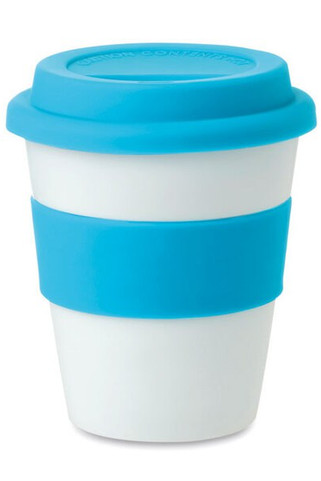 ASTORIA PP Elegantní Bílý Tumbler s Silikonovým Víčkem - GiftRetail MO8078