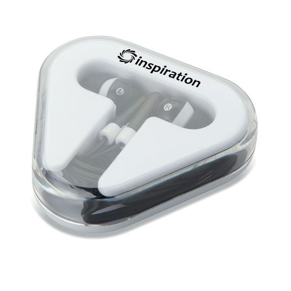 GiftRetail MO8149 - MUSIPLUG Compact Triangular Case Earphones with 120cm Cable