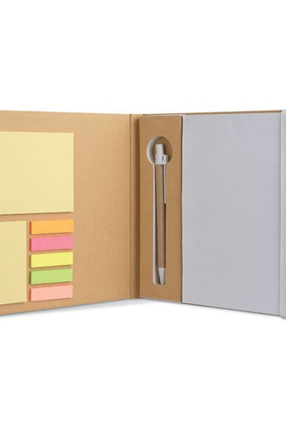 QUINCY Notebook with memo set and pen - GiftRetail MO8183