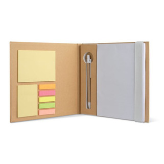 QUINCY Notebook with memo set and pen - GiftRetail MO8183
