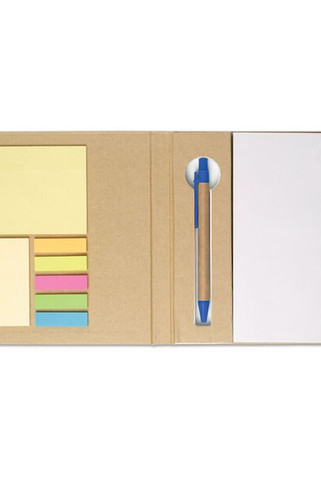 QUINCY Notebook with memo set and pen - GiftRetail MO8183