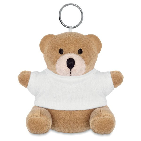 NIL Adorable Teddy Bear Plush Key Ring with Cotton T-Shirt - GiftRetail MO8253