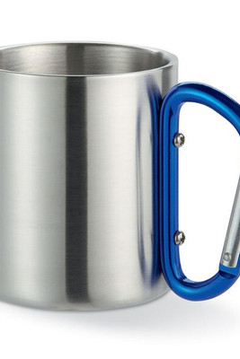 TRUMBO Lightweight Stainless Steel Mug with Carabiner Handle - GiftRetail MO8313